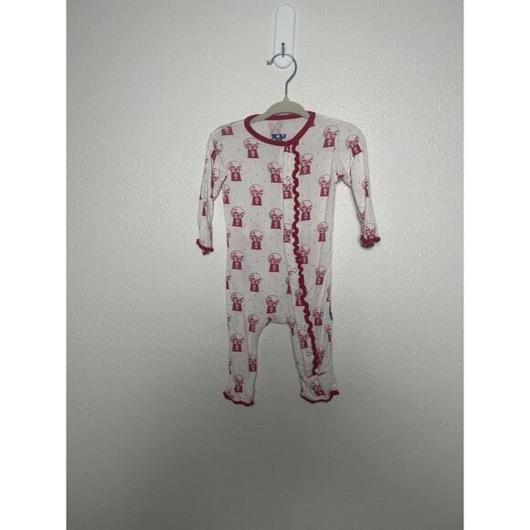 Kickee Pants Bamboo Baby Gumball Ruffle Zipper PJs Size 3-6 Months - Picture 1 of 4